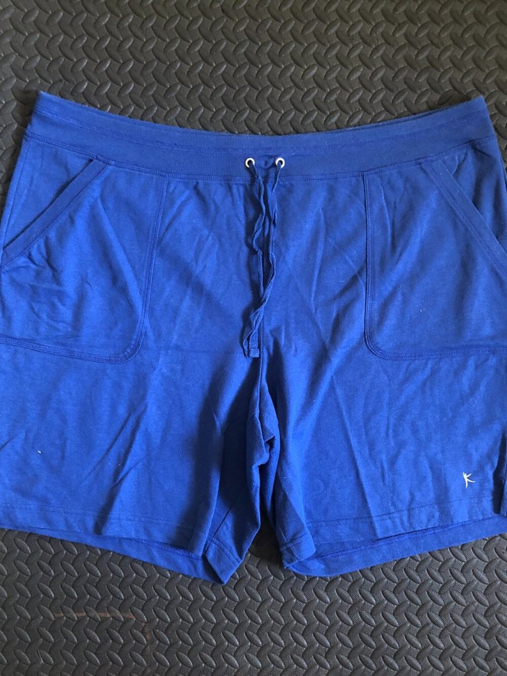 DANSKIN NOW BLUE DRAWSTRING SHORTS WITH POCKETS PLUS SIZE 3X 3XG